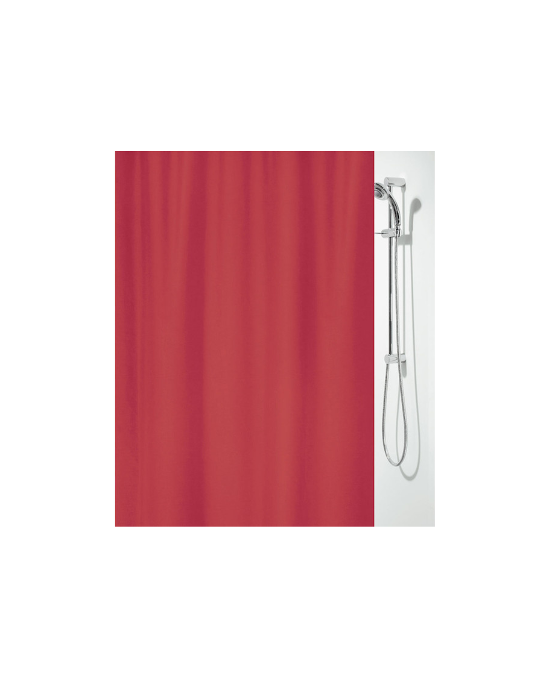 Textile Shower Curtain 180x200cm - Red